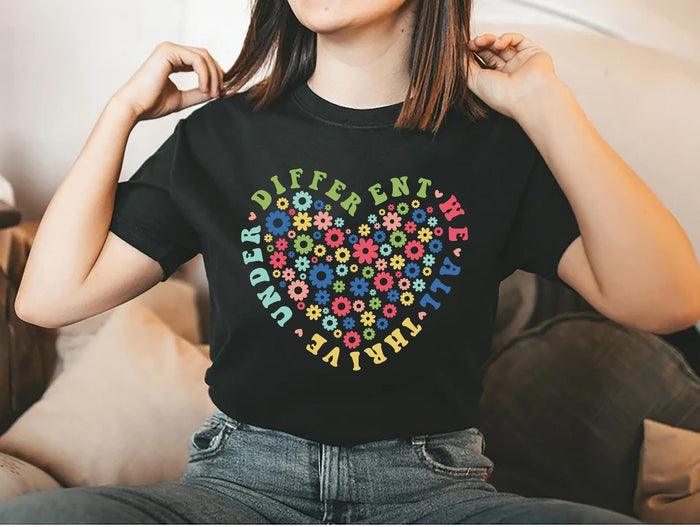 We All Thrive Under Different Conditions Shirt, Neurodiversity Shirt, Autism Teacher Shirt, Autism Awareness Sweatshirt, SLP Shirt