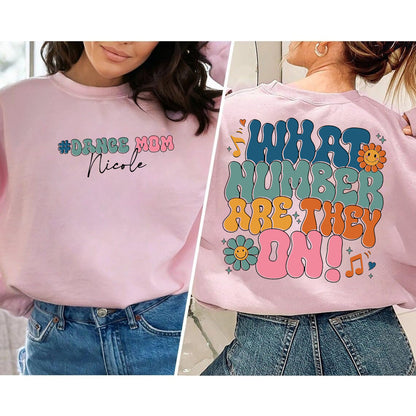 Cén Uimhir A Bhfuil Siad Ar Geansaí, Léine Mam Rince Greannmhar, Léine Saoil Mam Rince, Bronntanas Ainm Saincheaptha, Comórtas Rince Tee Trendy Rince Tee