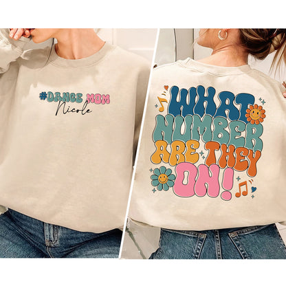 Cén Uimhir A Bhfuil Siad Ar Geansaí, Léine Mam Rince Greannmhar, Léine Saoil Mam Rince, Bronntanas Ainm Saincheaptha, Comórtas Rince Tee Trendy Rince Tee