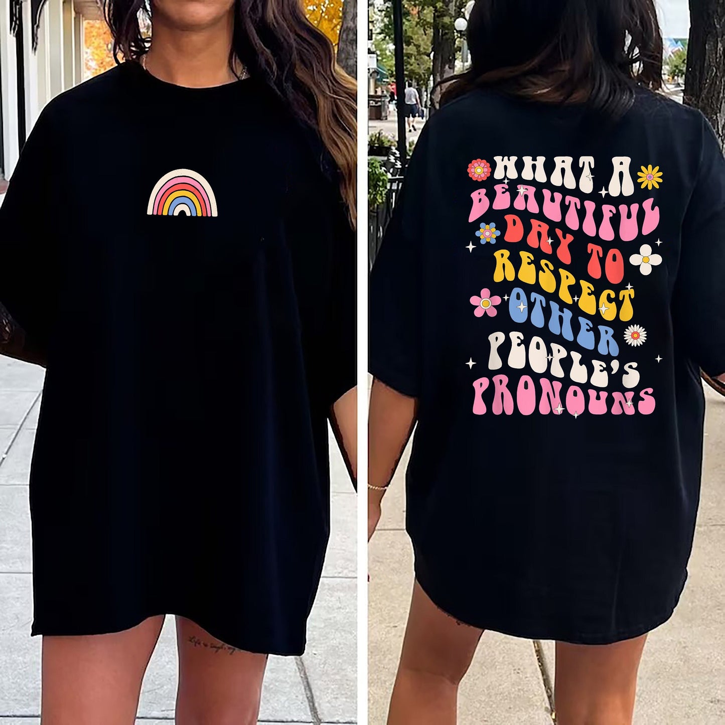 Lá Álainn le Meas a Dhéanamh ar Fhorainmneacha Daoine Eile Léine, Léine Cearta Aeracha, Léine Cearta Daonna, Léine Comhionannais, Léinte LGBTQ, Pride Tee