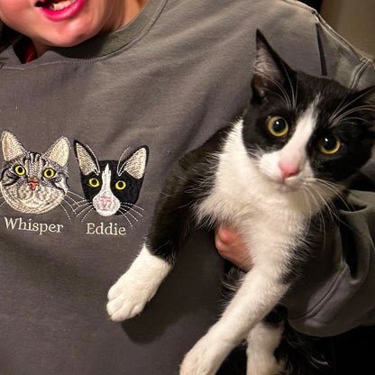 Yorkshire Terrier Sweatshirt or Hoodie, Custom Embroidered with Picture Name