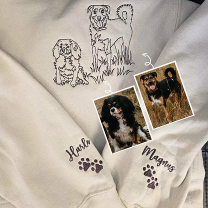 Yorkshire Terrier Sweatshirt or Hoodie, Custom Embroidered with Picture Name