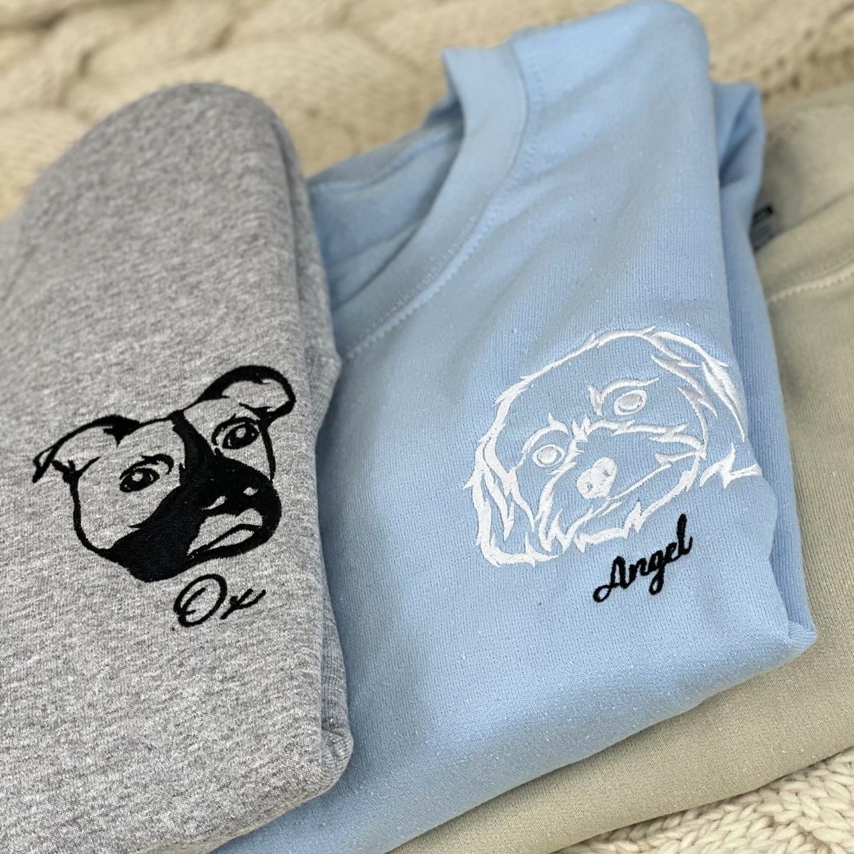 Yorkshire Terrier Sweatshirt or Hoodie, Custom Embroidered with Picture Name
