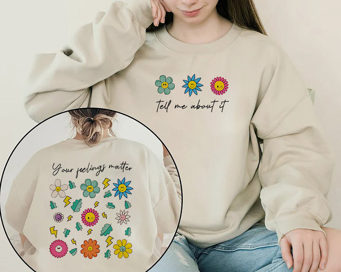 Your Feelings Matter, Mental Health Matters, Hoodie Trendy Positive Aesthetic Mental Health Awareness, Retro Y2K Sweatshirt gift