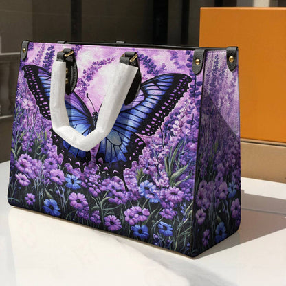 Butterfly Leather Bag Lavender Flight