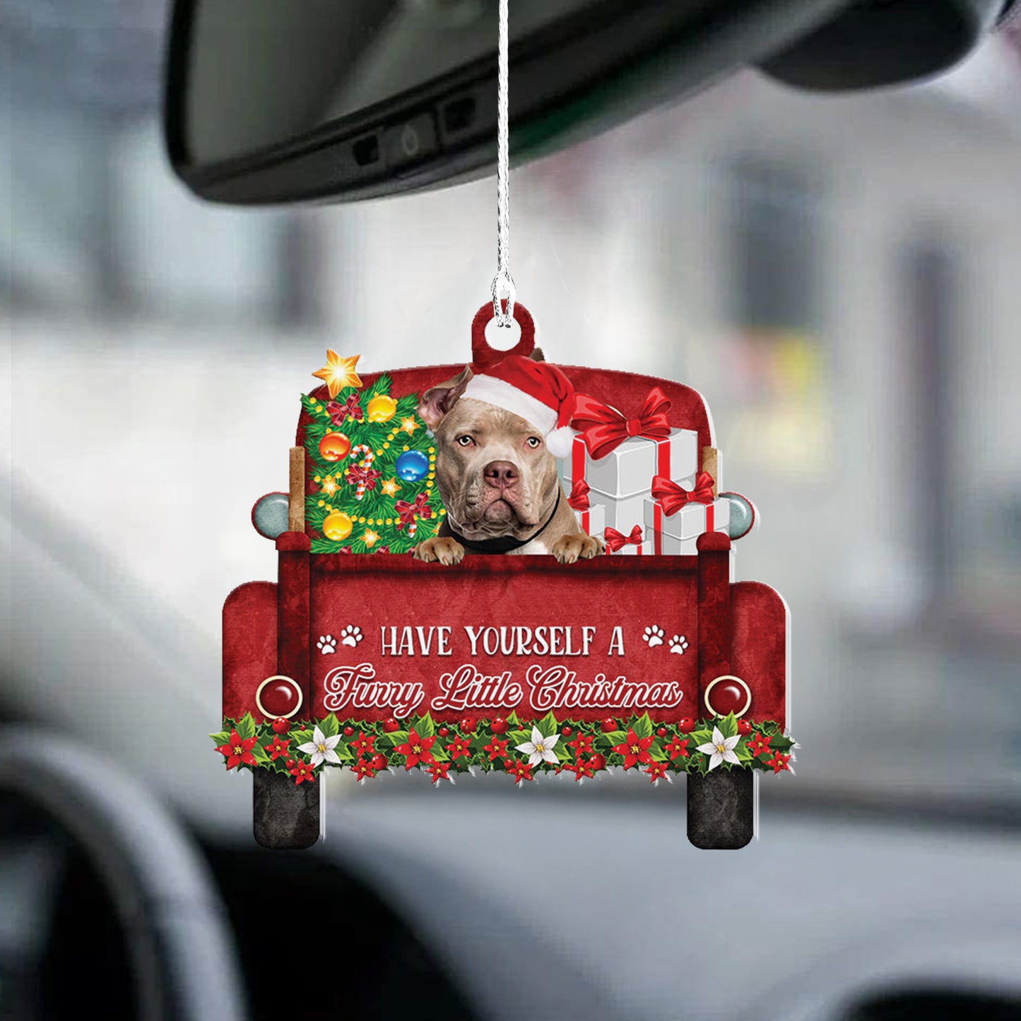 American Bully Have Yourself A Furry Little Christmas Ornament, Ornament Decoration, Ornament Christmas - TeeZworldVN