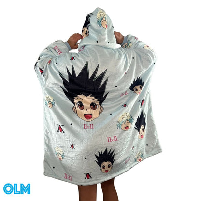 Anime wearable Blanket Hoodie  Hunter x Hunter Oversized – Ultra-Soft Sherpa for Adults &Kids