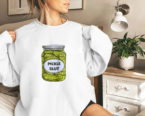 Pickle Slut Shirt, Pickle Print, Pickle Shirt, Linocut, Pickles, Pickle Lovers Sweater, Homemade Pickles Sweater, Canned Pickles Sweatshirt
