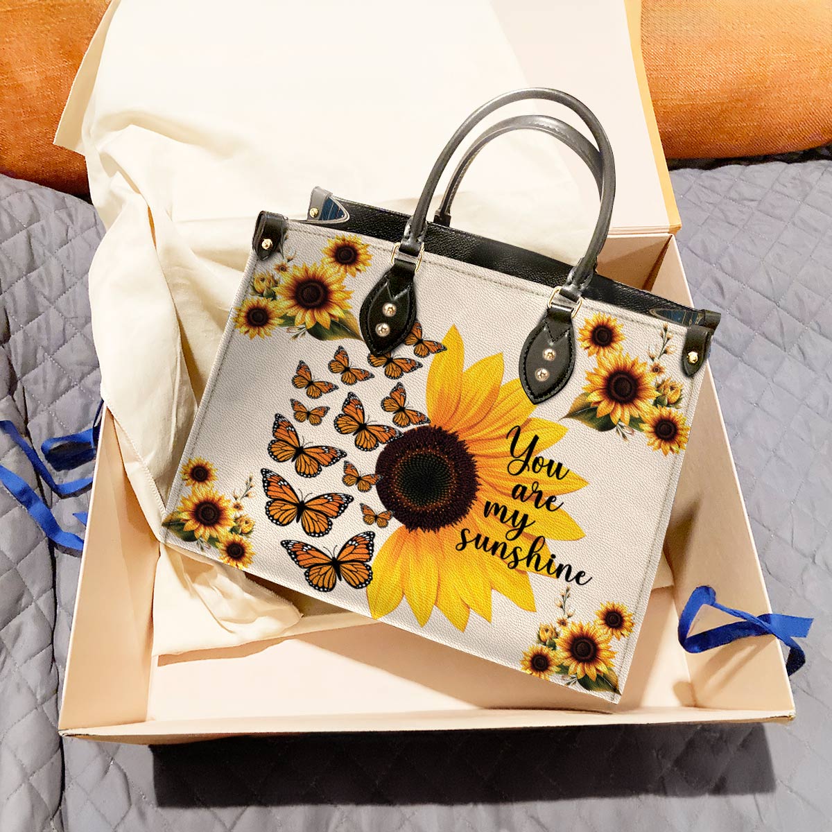 Leather Bag You Are My Sunshine