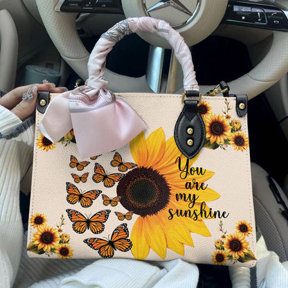 Leather Bag You Are My Sunshine