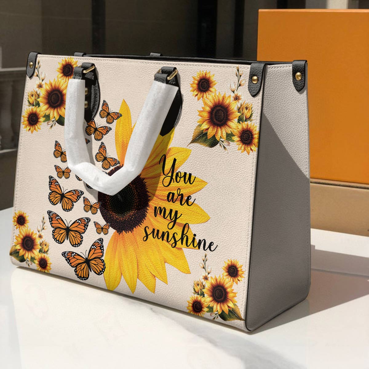 Leather Bag You Are My Sunshine