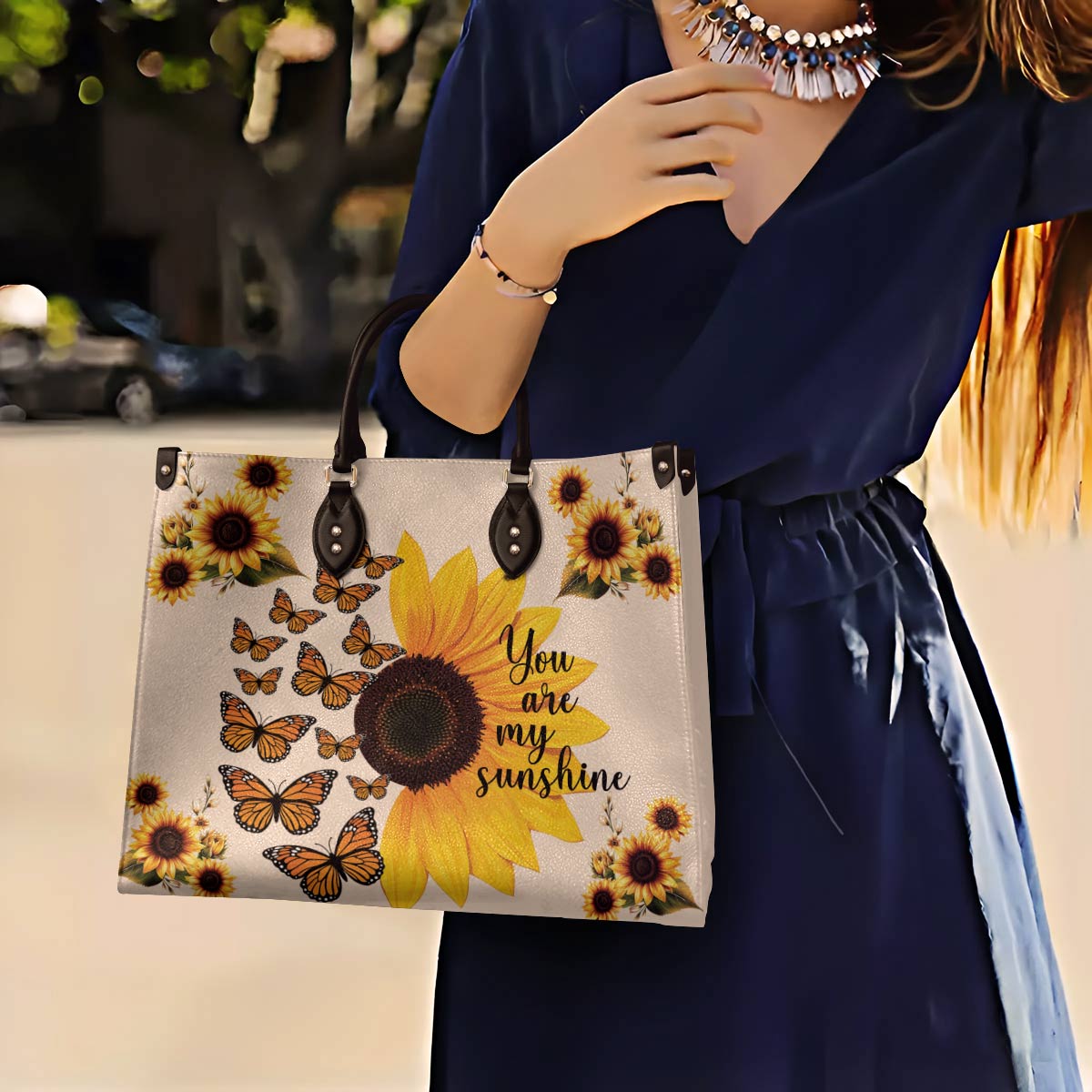 Leather Bag You Are My Sunshine