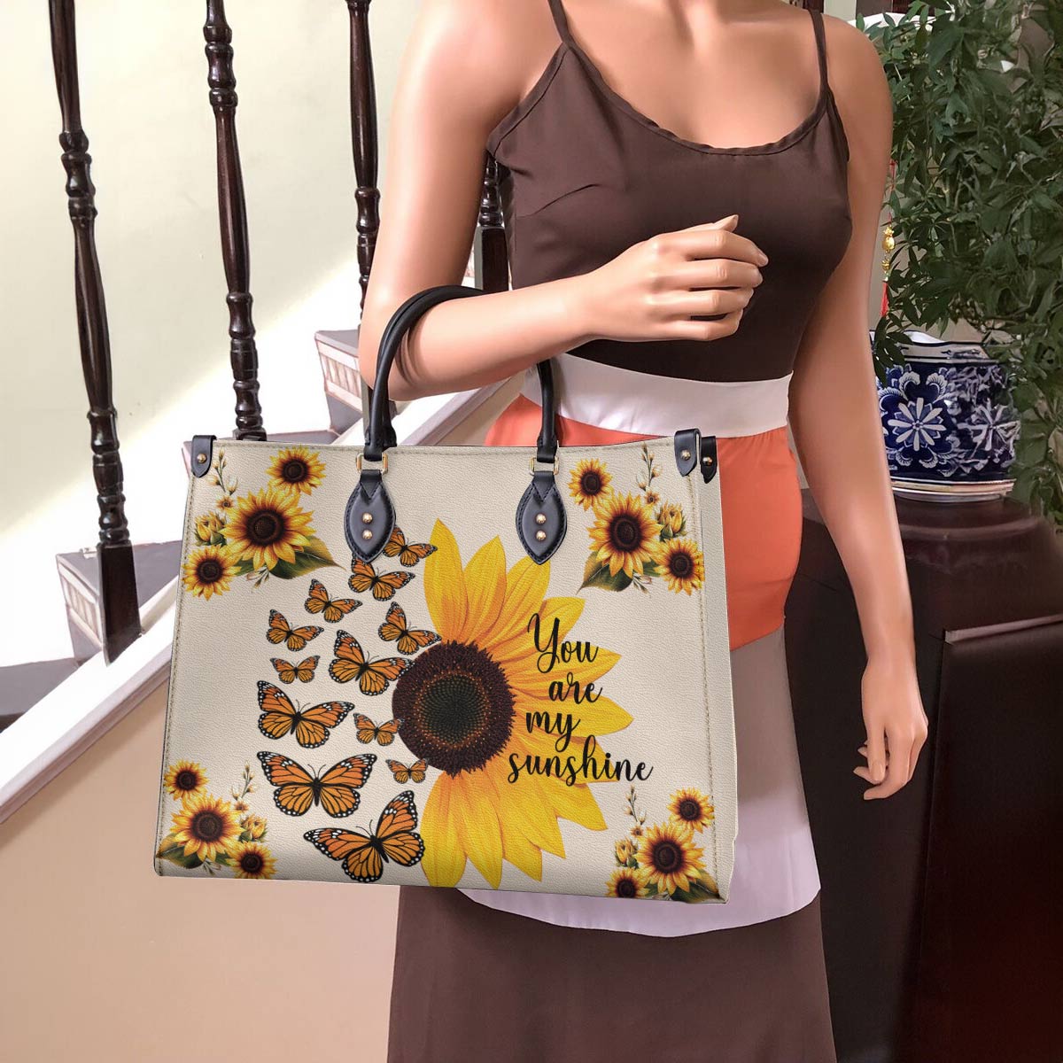 Leather Bag You Are My Sunshine
