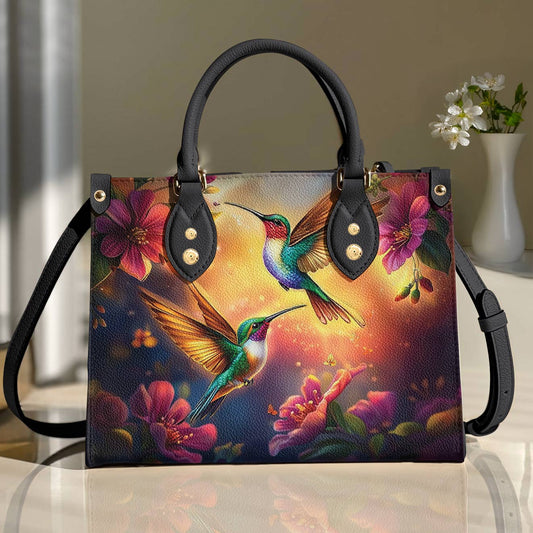 Leather Bag Everlasting Love Hummingbirds