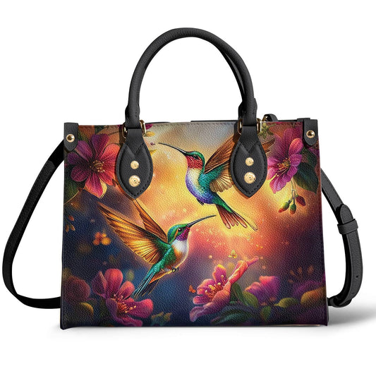 Leather Bag Everlasting Love Hummingbirds