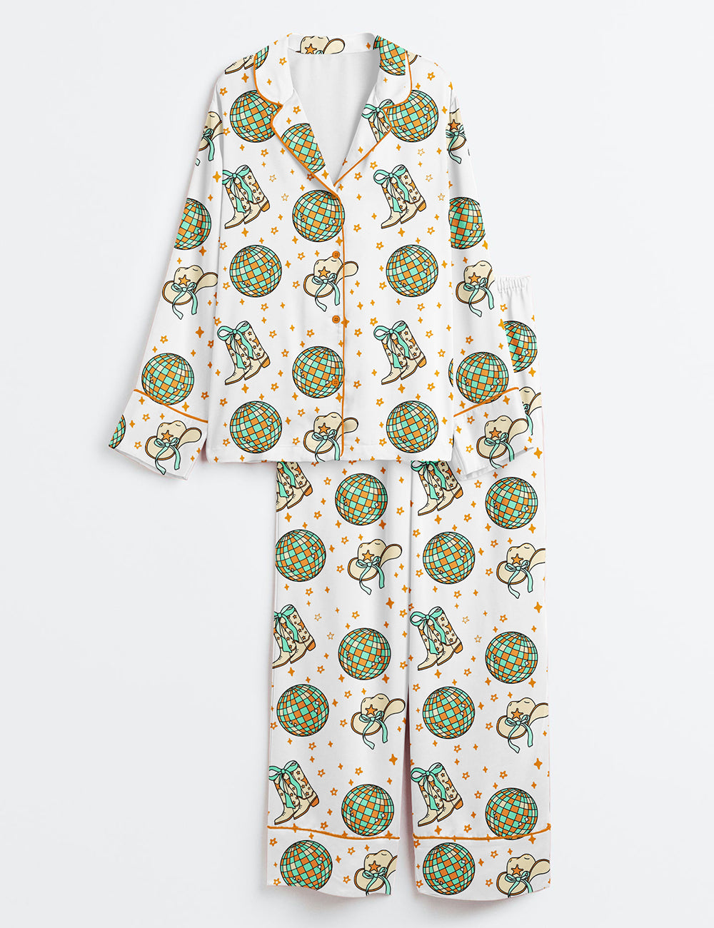 Women’s Showgirl Era TS The Life Of A Showgirl Print Long Sleeve Satin Pajama Set