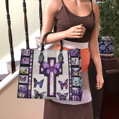 Leather Bag Butterfly Blessings