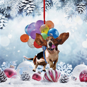 Basset Hound Dog, Ornament Decoration, Ornament Christmas - TeeZworldVN