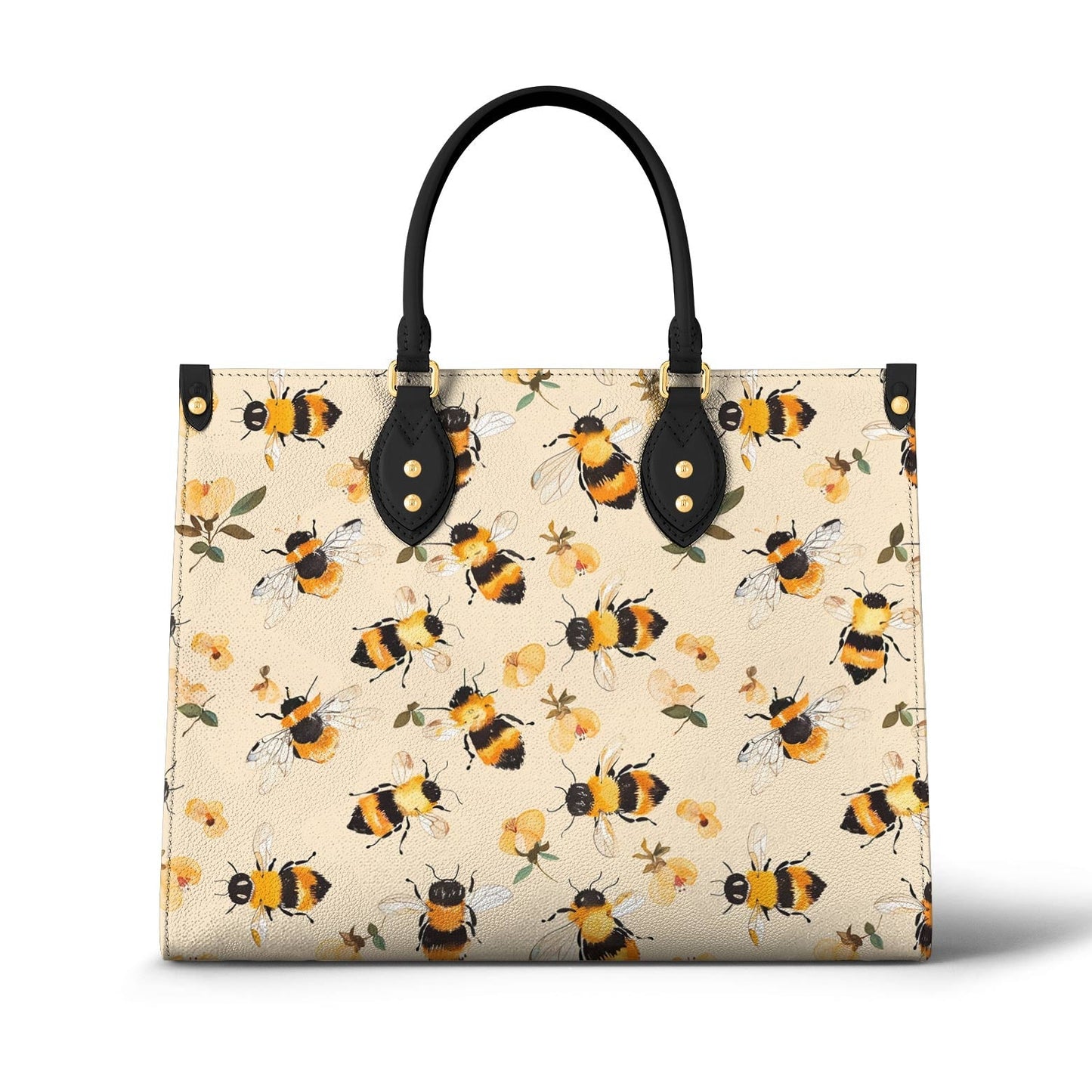 Leather Bag Charming Floral Bee
