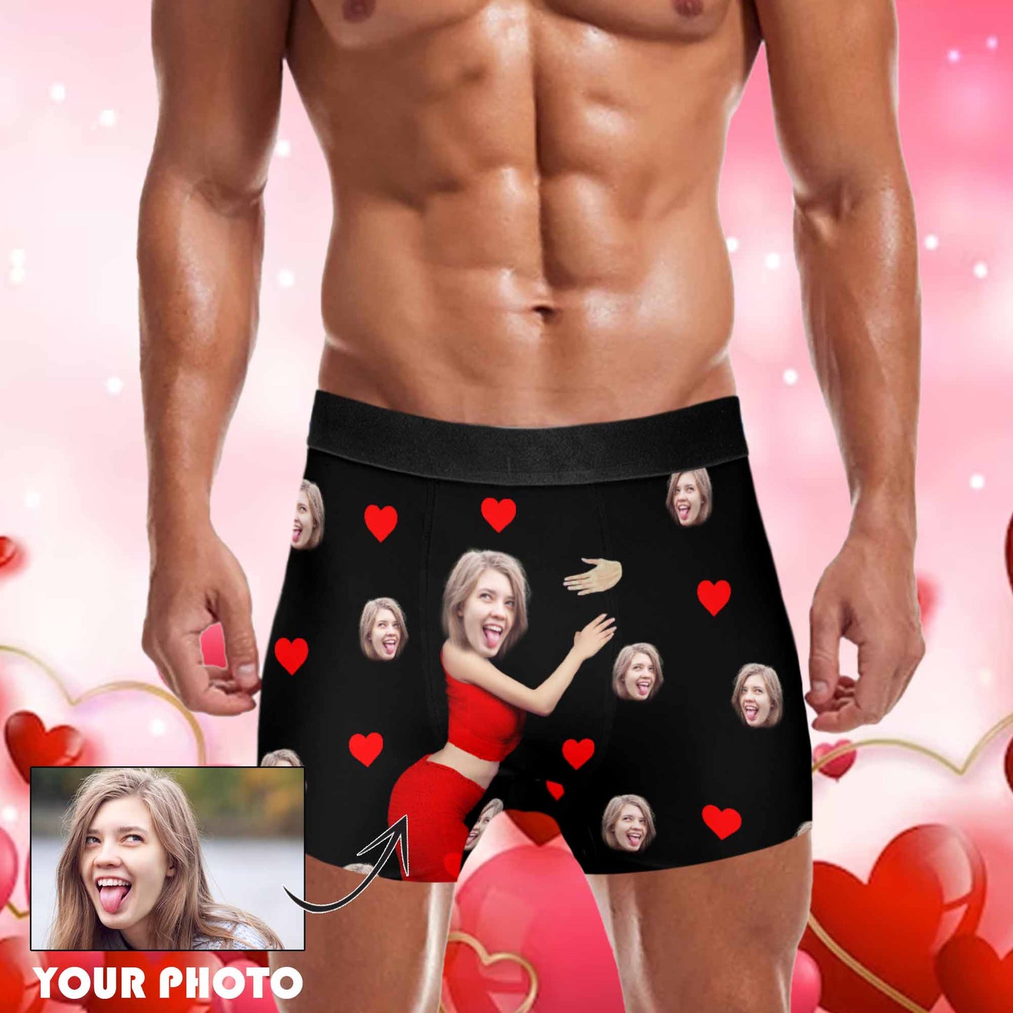 Personalized Face Boxers, Custom Underwear with Photo, Underwear Man's With Face, Photo Boxers,Gift for Boyfriend