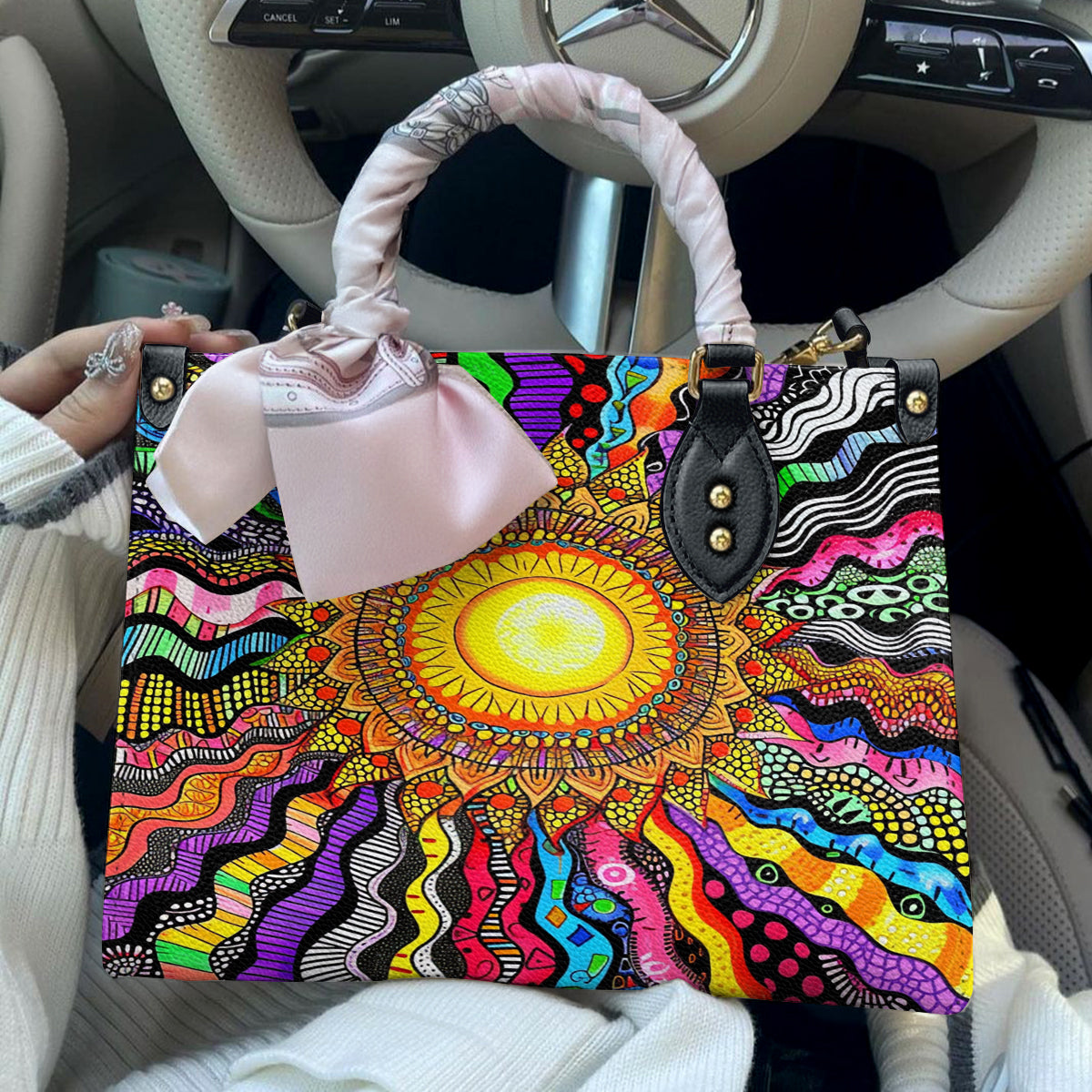Hippie Leather Bag Radiant Spectrum