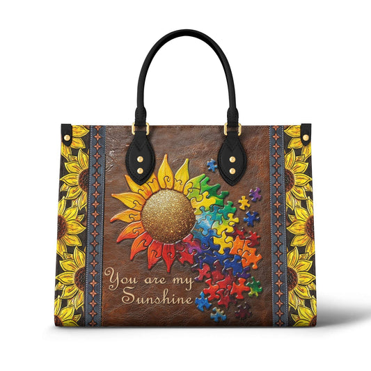 Leather Bag Autism You Are My Sunshine