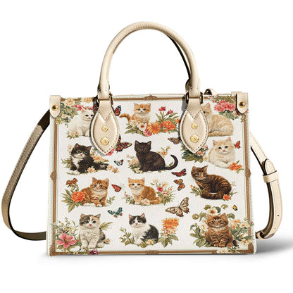 Leather Bag Cottage Kittens