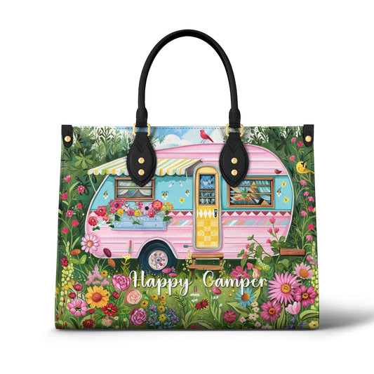 Leather Bag Happy Camper