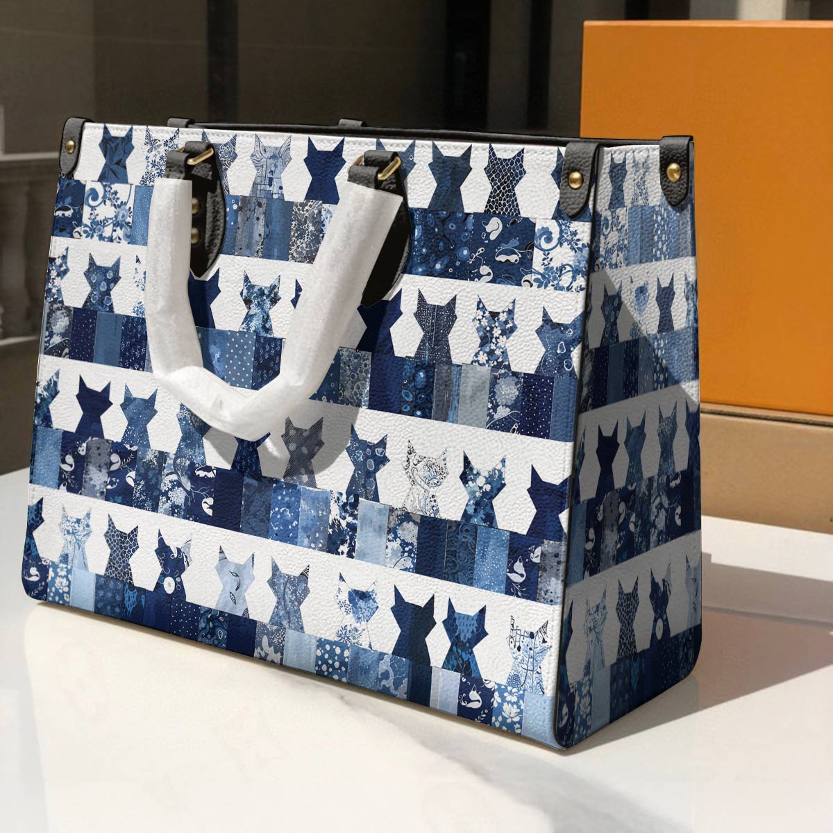 Leather Bag Patchwork Purrs