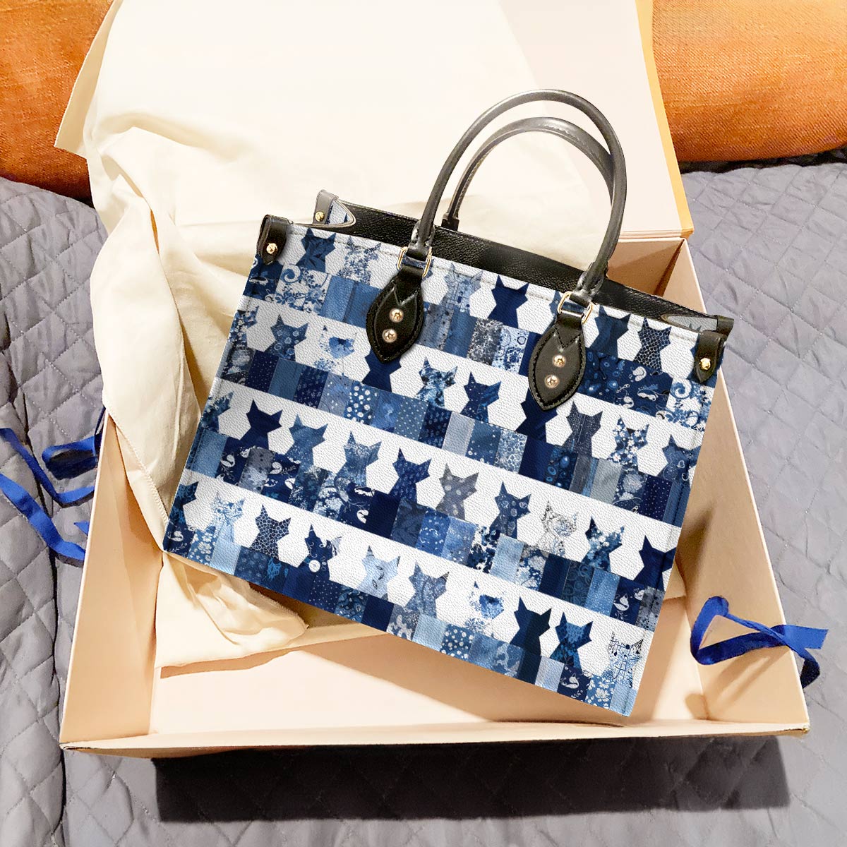 Leather Bag Patchwork Purrs