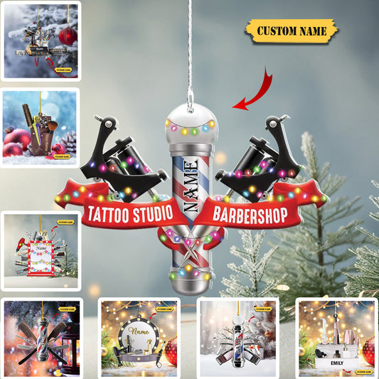 chung-Personalized Hairstylist Christmas Ornament, Hairdresser Barber Xmas Ornament, Ornament Decoration, Ornament Christmas
