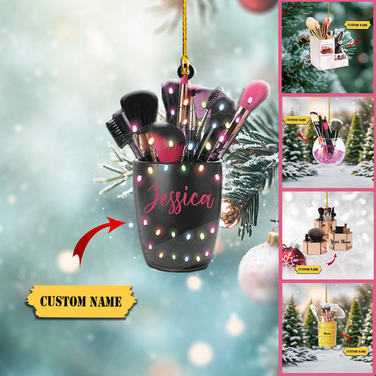 CHUNG-Personalized Makeup Tools Christmas Ornament 2023, Makeup Box Christmas Ornament Gift for Makeup Artist, Christmas Tree Decor for Makeup Shop, Ornament Decoration, Ornament Christmas