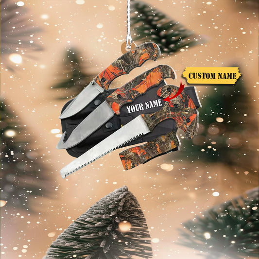 Custom name Field Dressing Kit Hunting Knife Set - Shaped Ornament, Christmas or, Ornament Decoration, Ornament For Gift, Ornament Christmas