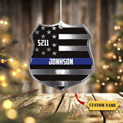 Custom Shaped Ornament - Police - Dah 147 Christmas Ornament, Ornament For Him, Gift For Him, Ornament Christmas