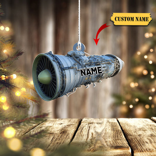 Custom Turbofan Aircraft Engine Ornament, Turbofan Engines Model shape acrylic ornament, Ornament Decoration, Ornament For Gift, Ornament Christmas