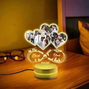 Custom Valentine Gift For Her And Him, Heart Photo Night Light, Personalized Wedding Engagement Gifts, Christmas Gift For Wife/Husband