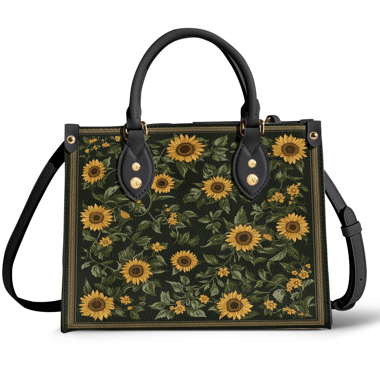 Leather Bag Classical Sunflowers