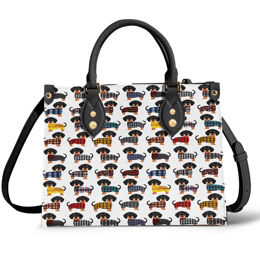 Leather Bag Amazing Flannel Dachshund