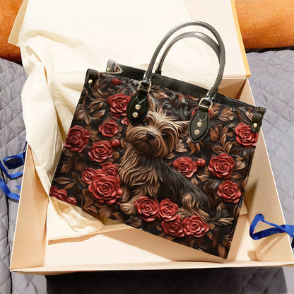 Yorkie Leather Bag Midnight Rose