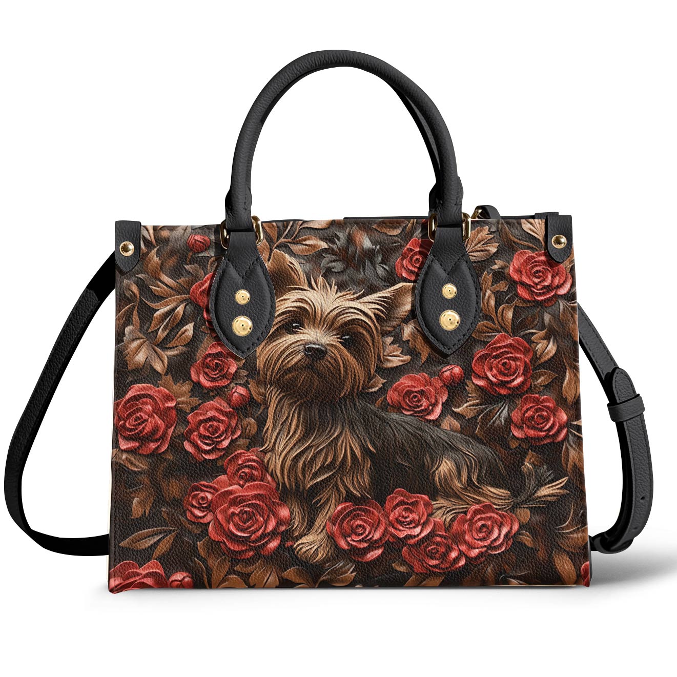 Yorkie Leather Bag Midnight Rose