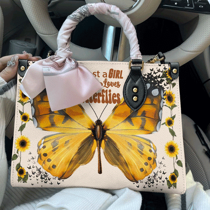 Butterfly Leather Bag Just A Girl Who Loves Butterflies