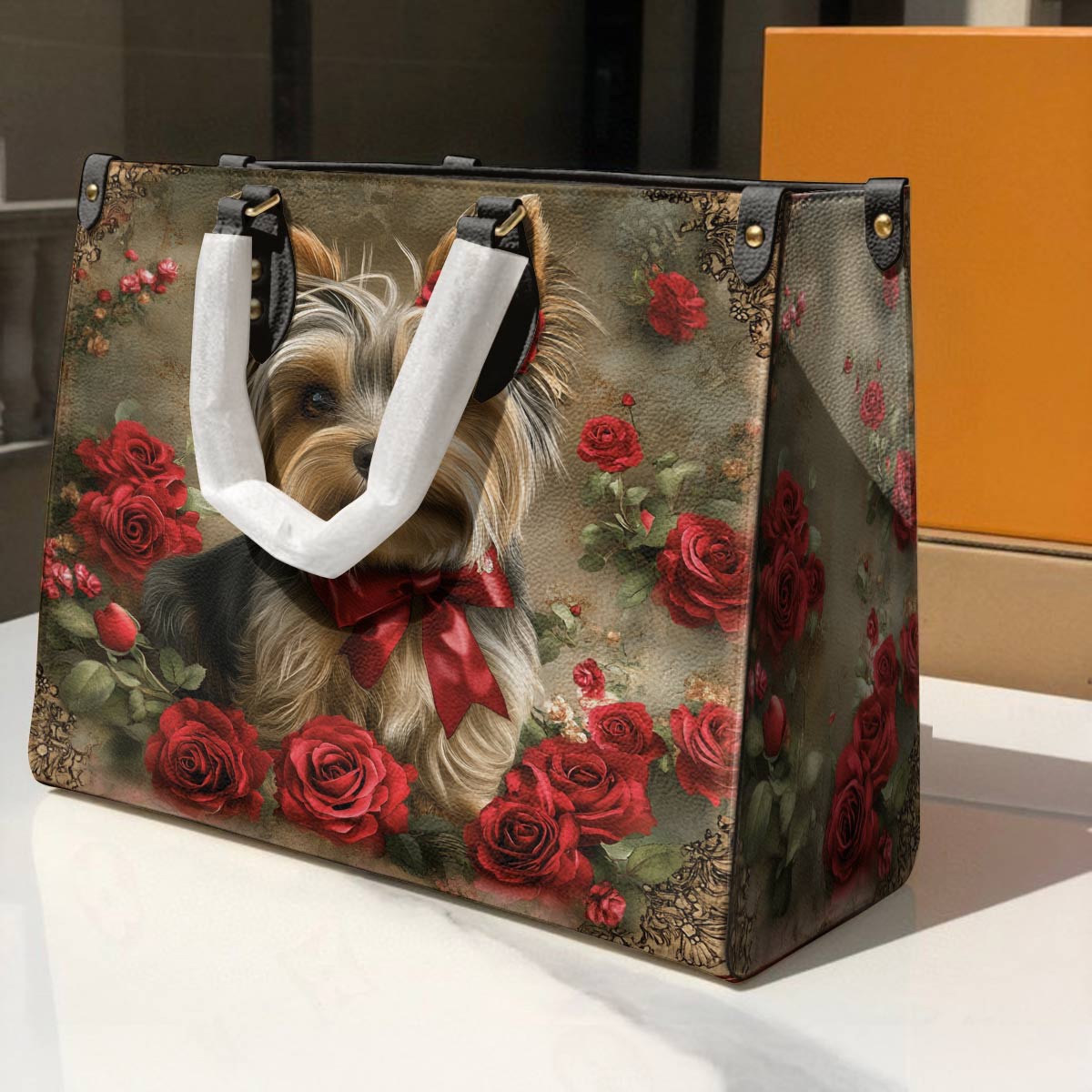 Yorkie Leather Bag Royal Rose Yorkie