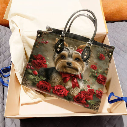 Yorkie Leather Bag Royal Rose Yorkie