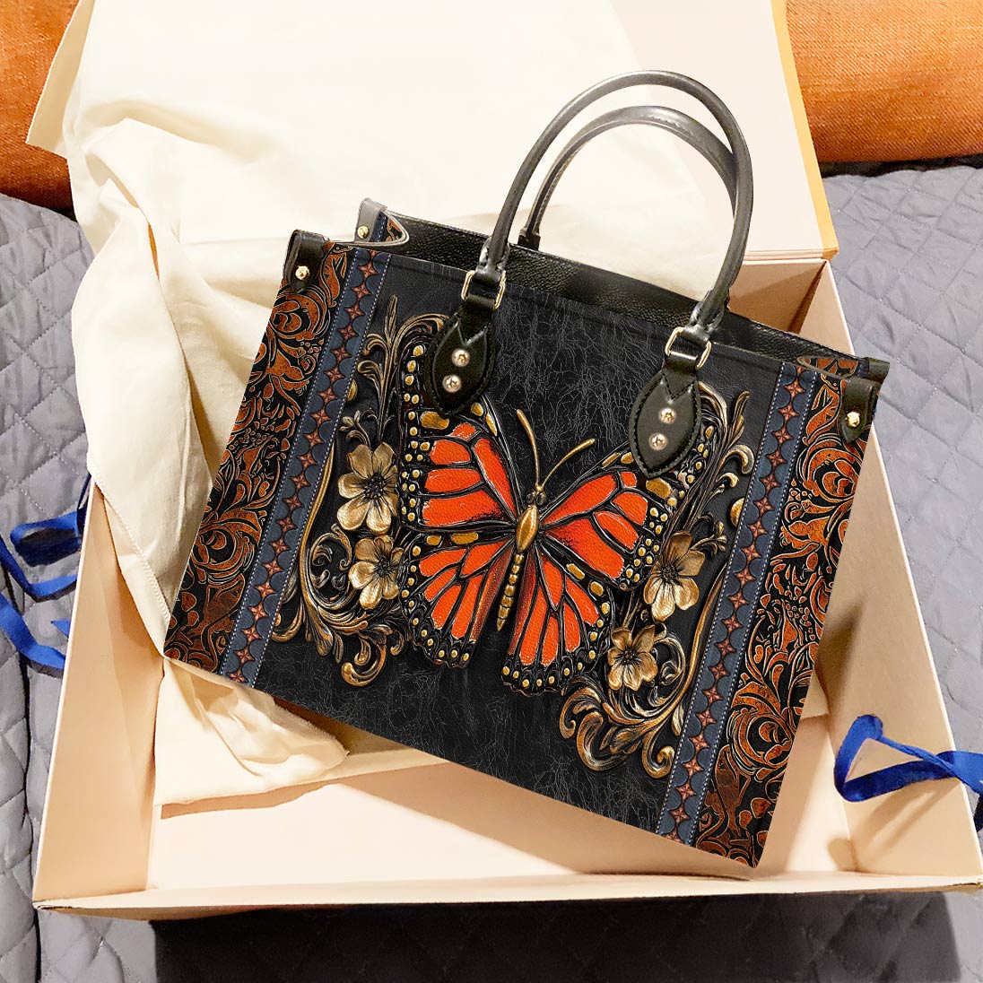 Butterfly Leather Bag Victorian Blaze