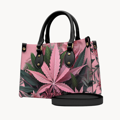 Pink Stoner Chick - Personalized Weed Leather Handbag