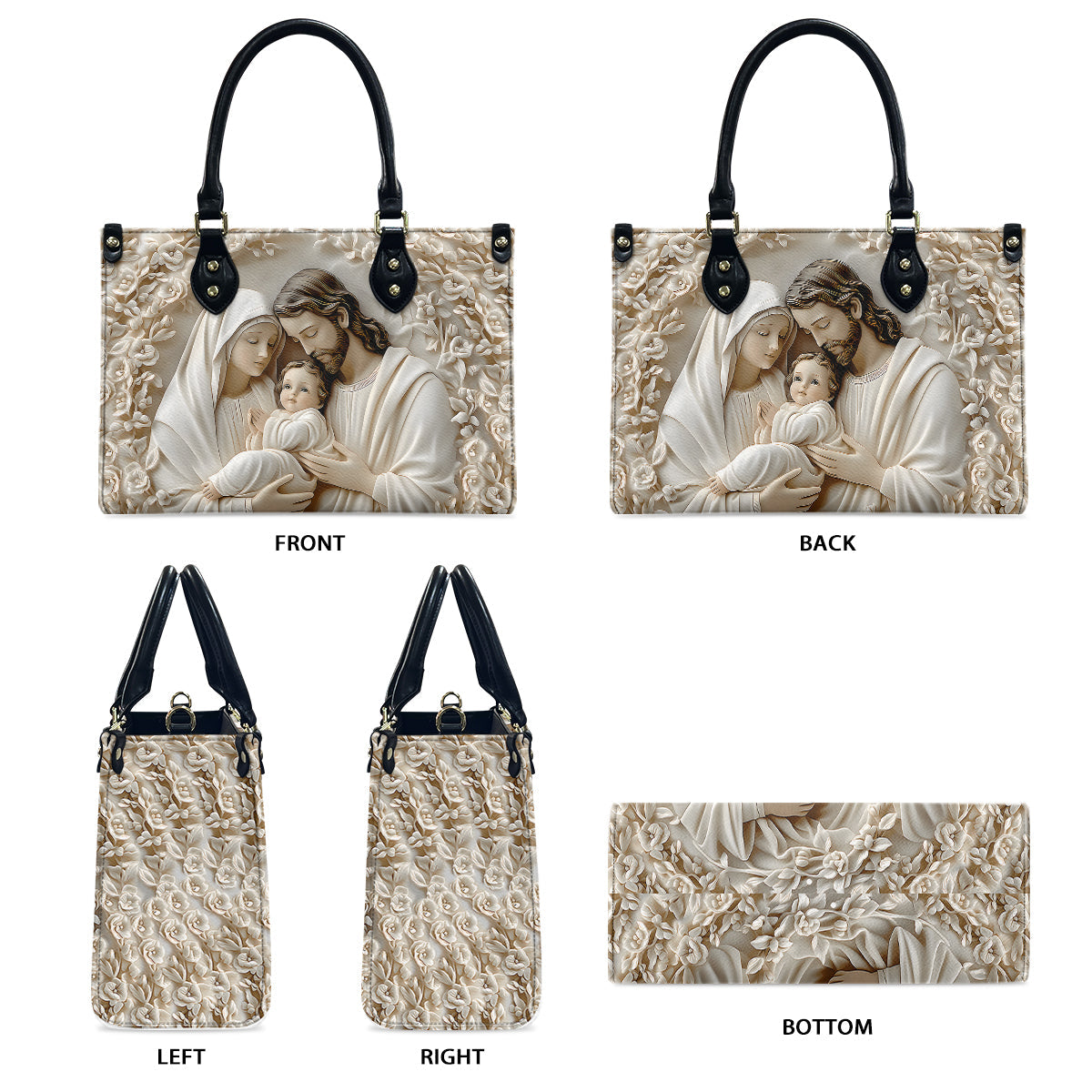 The Holy Family - Christian Leather Handbag