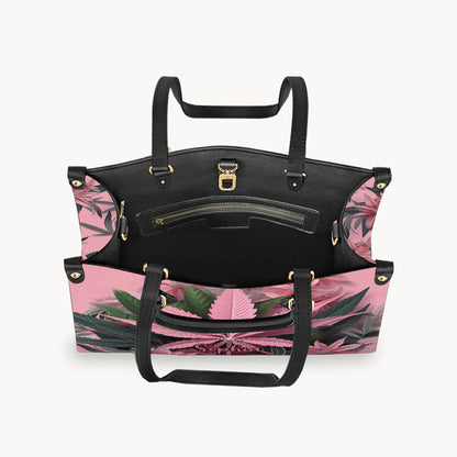 Pink Stoner Chick - Personalized Weed Leather Handbag