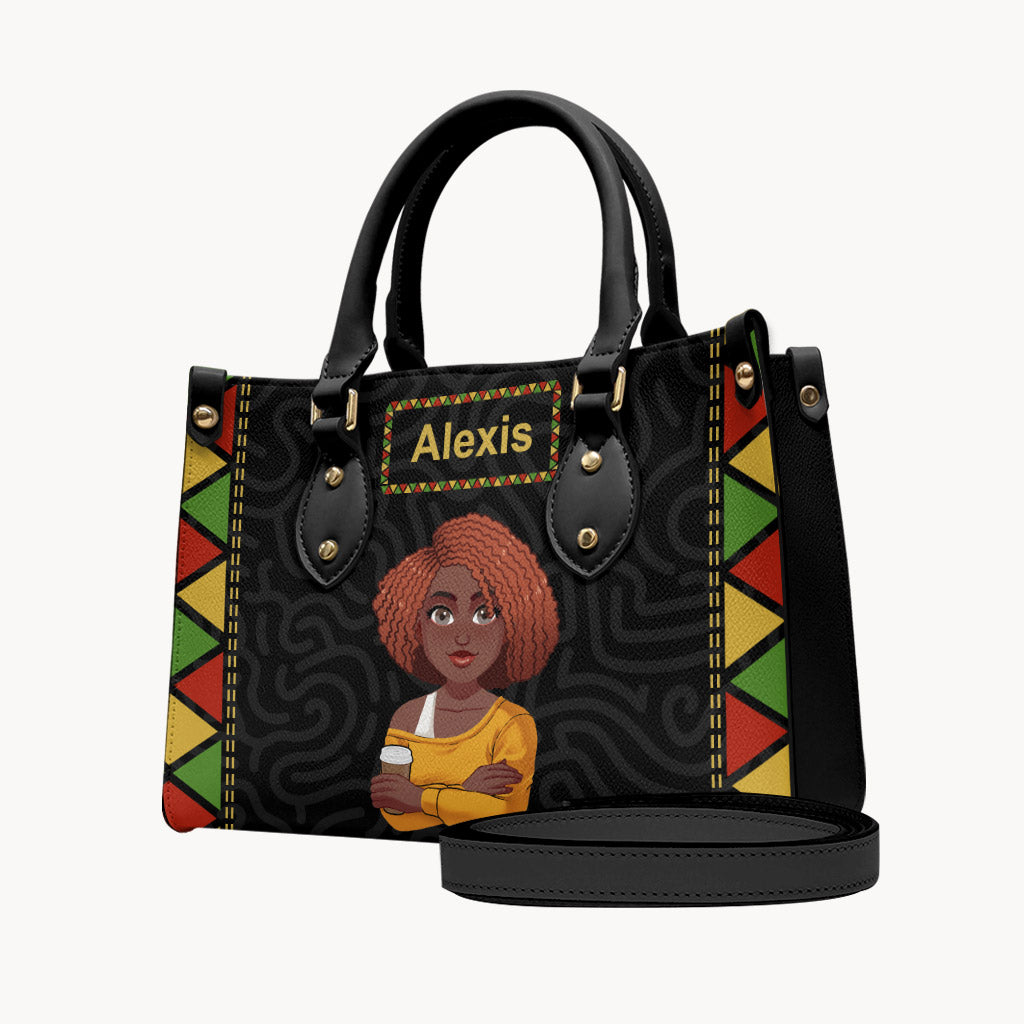 Dope Black Queen - Personalized African American Leather Handbag