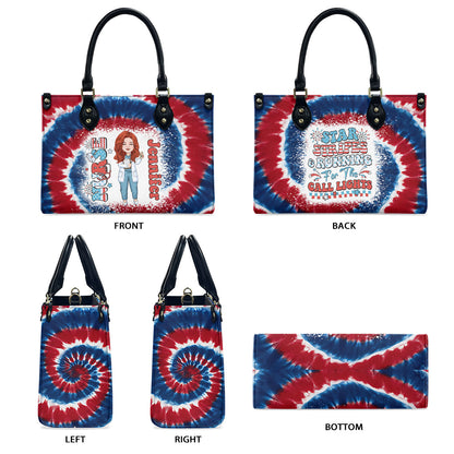 Nurse Life 4th Of July - Personalized Nurse Leather Handbag