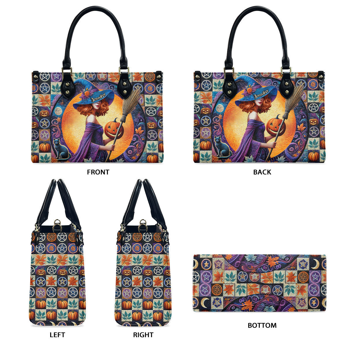 Beautiful Witch - Personalized Witch Leather Handbag